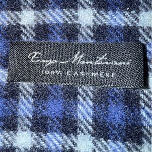 Blue and White Cashmere Scarf